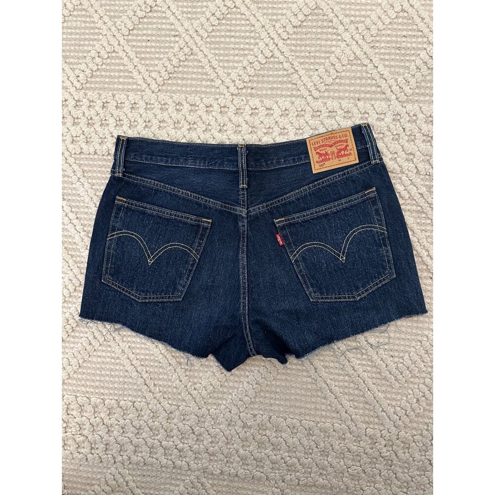 Levi's Women's 501 High-Rise Dark Denim Shorts W30 Size 30